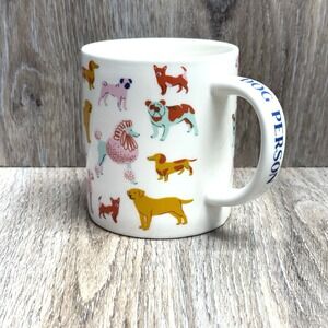 NEW Parker Lane Dog Person Mug White Multicolor Dogs Tea Coffee 4" SHIPS FAST